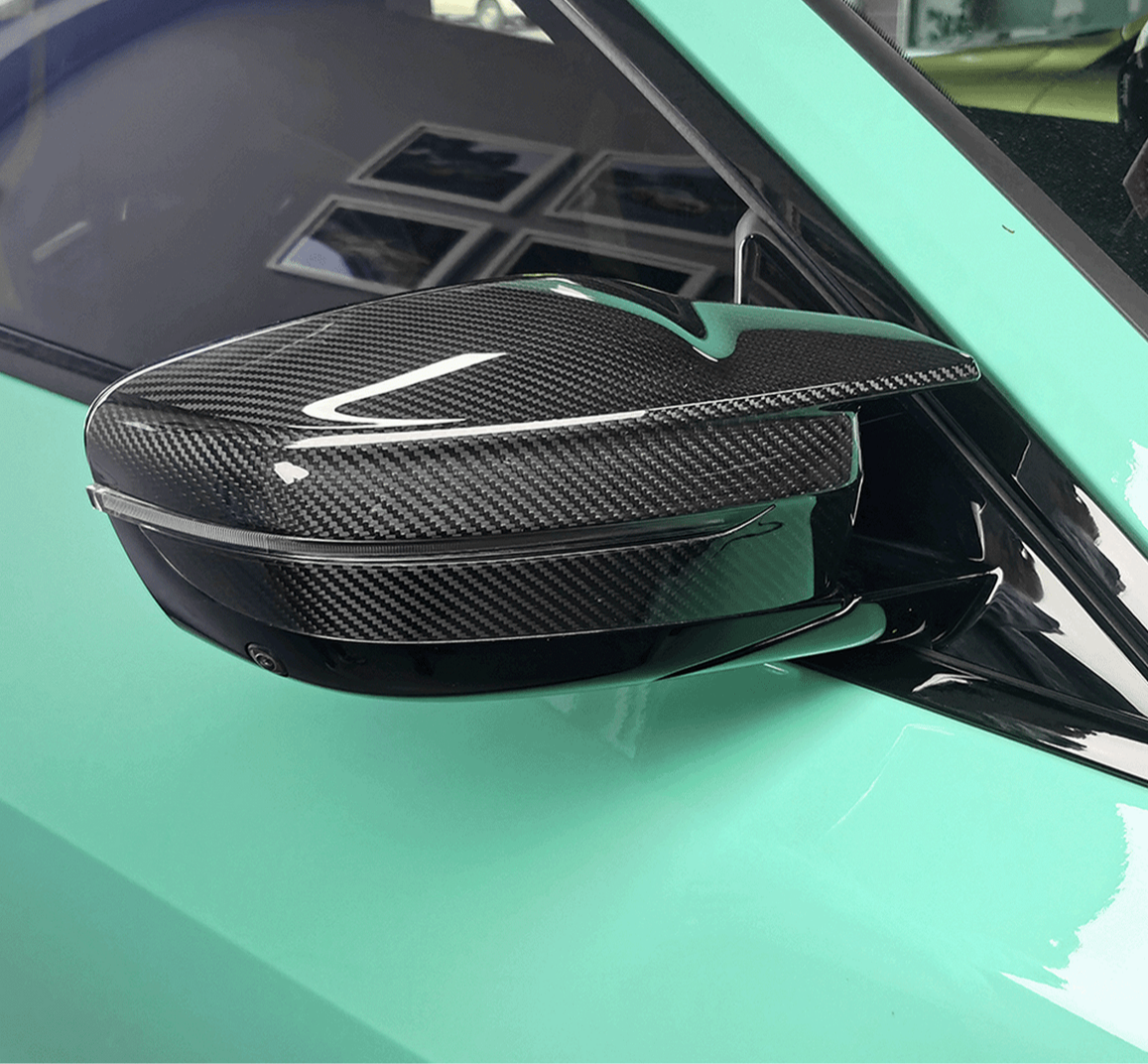 Coques de rétroviseurs en carbone sec – BMW G80 / G81 / G82 / G83 / G87 / G42 / G26