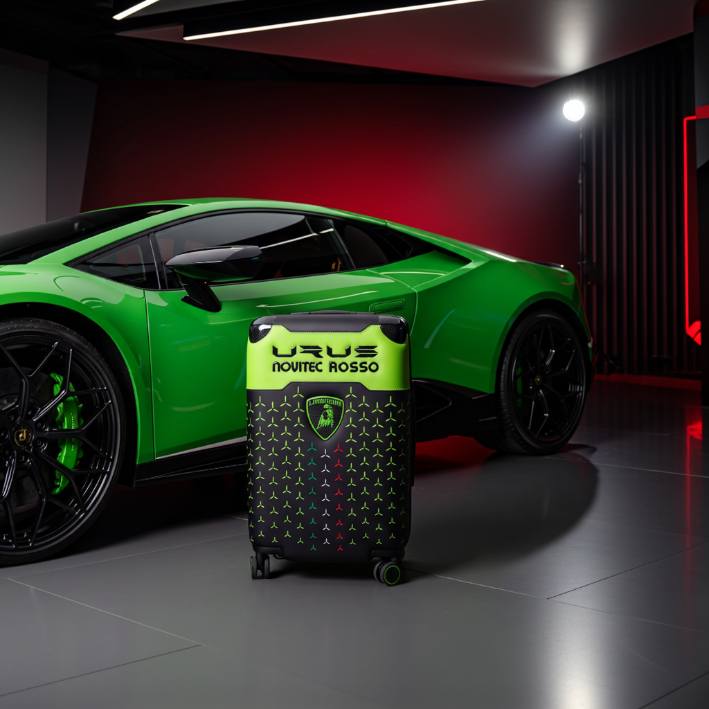 Valise à roulettes Lamborghini – Édition exclusive avec fibre de carbone véritable