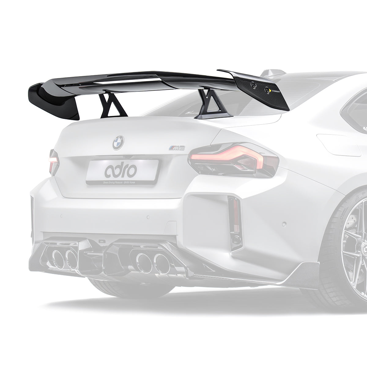 Aileron Arriére Fibre de carbone ADRO BMW G87 M2 AT-R3 Swan Neck GT Wing