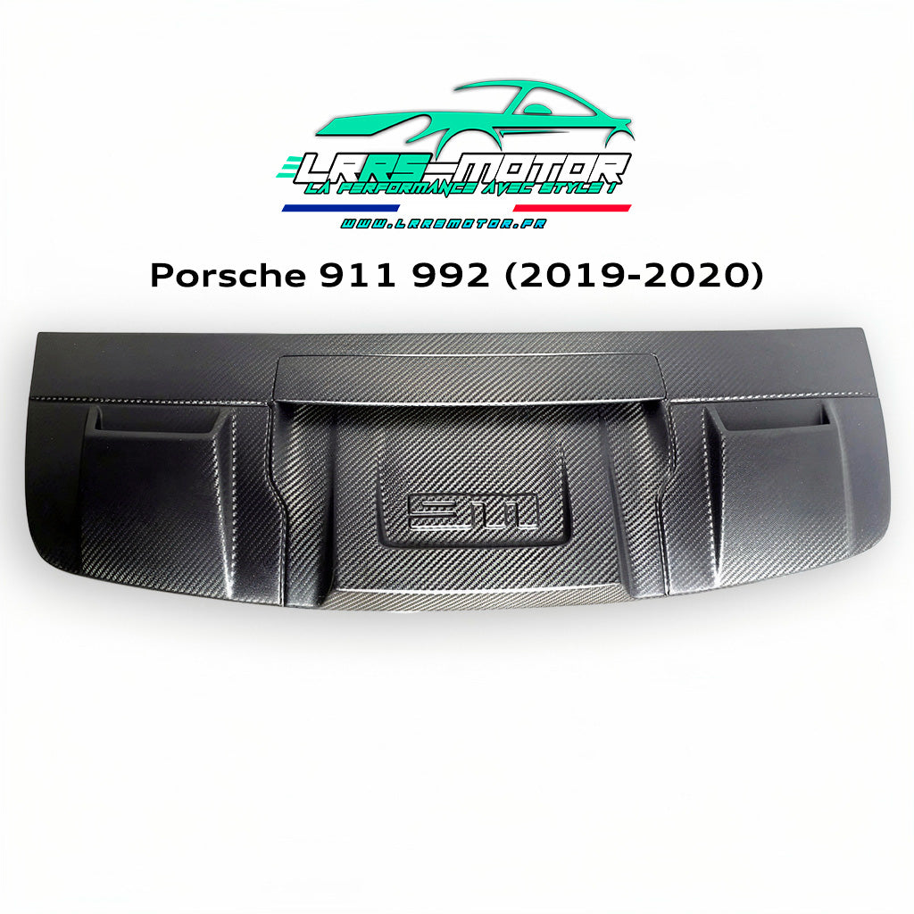 Cache moteur arrière en fibre de carbone LRRSMOTOR Style pour Porsche 911 992 (2019-2020)