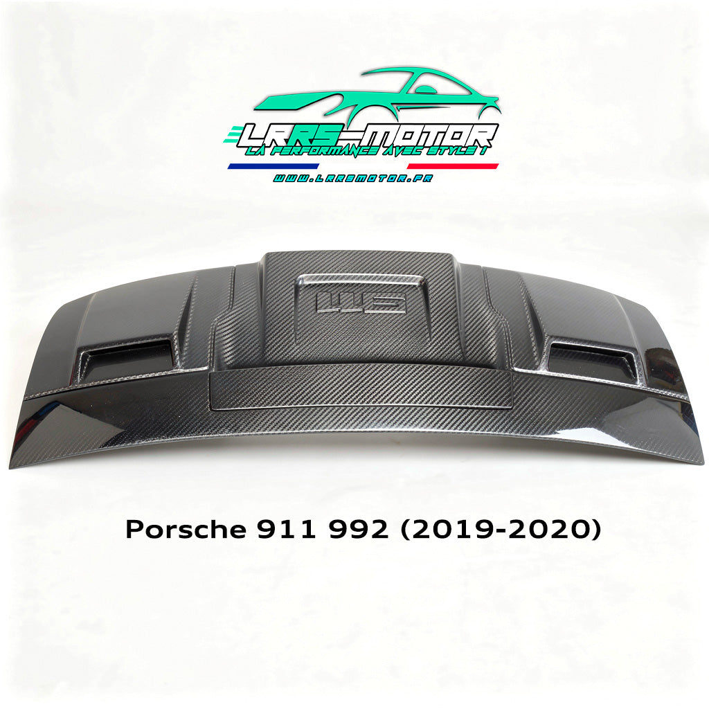 Cache moteur arrière en fibre de carbone LRRSMOTOR Style pour Porsche 911 992 (2019-2020)