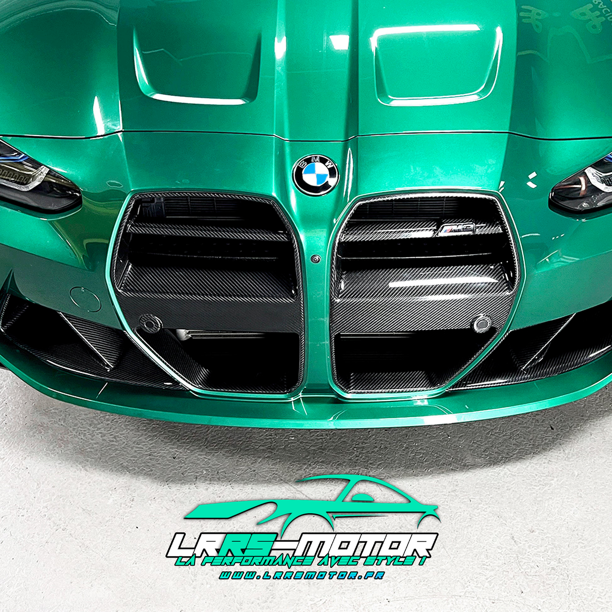 Calandre avant V-Style en fibre de carbone pour BMW M3/M4 – G80 / G81 / G82 / G83