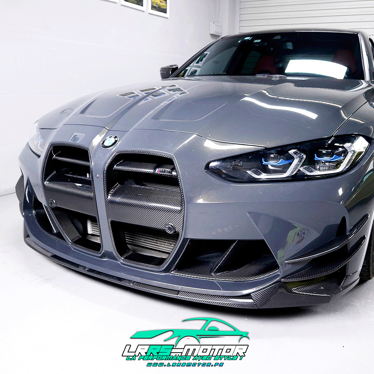 Calandre avant V-Style en fibre de carbone pour BMW M3/M4 – G80 / G81 / G82 / G83