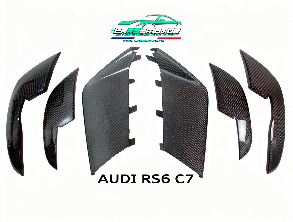 Canards en véritable fibre de carbone pour Audi RS6 C7 (2013-2016) | Ailerons avant sport