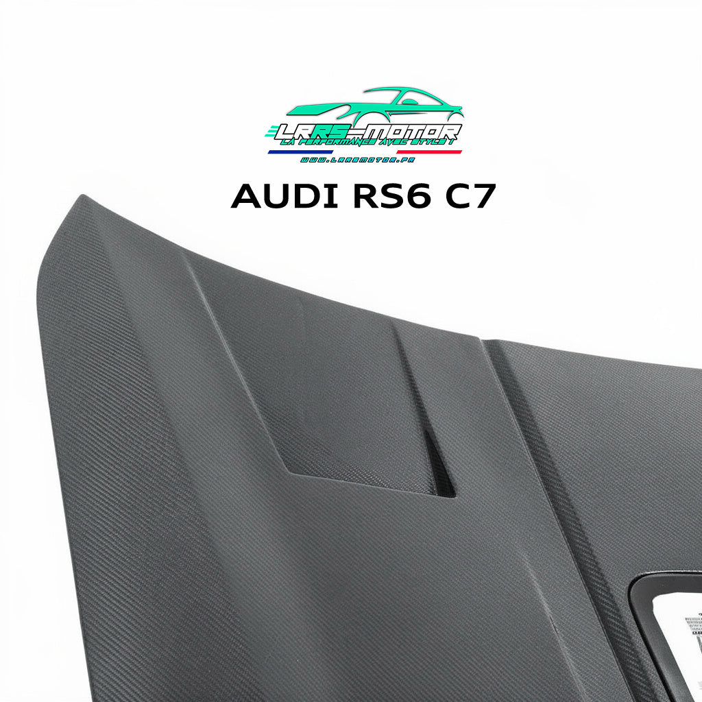Capot Audi RS6 C7 sur mesure – Fibre de carbone / Carbone forgé