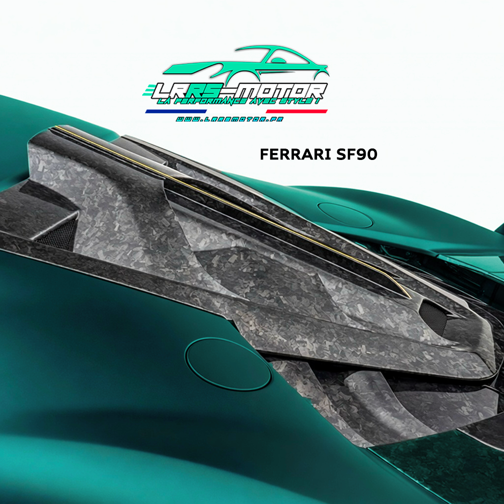 Couverture de moteur en fibre de carbone forgé pour Ferrari SF90 2020-2021