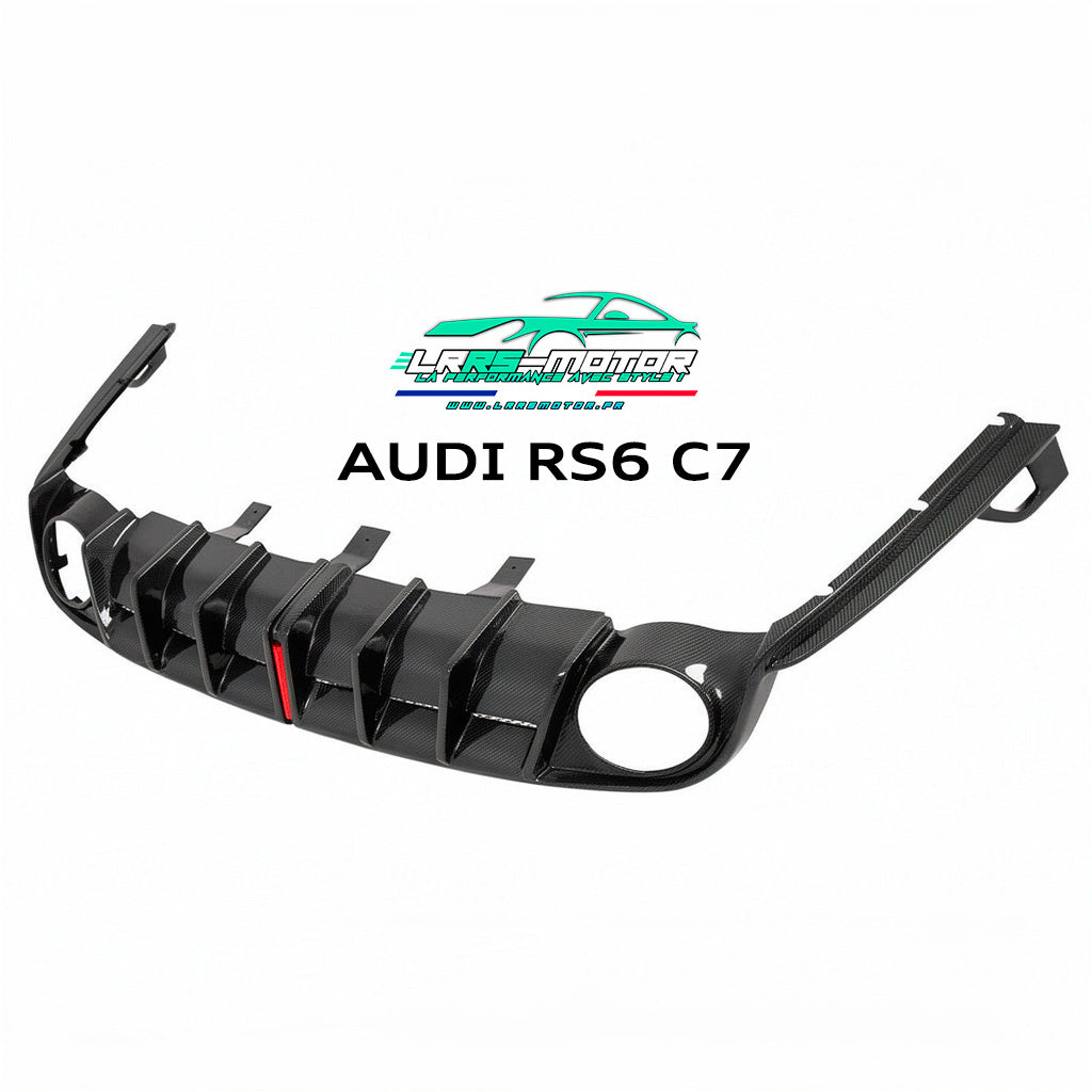 Diffuseur arrière AE Style en véritable fibre de carbone pour Audi RS6 C7 (2013-2018)