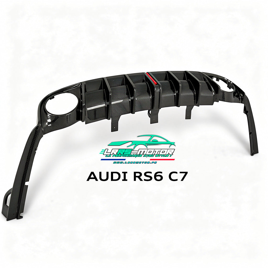 Diffuseur arrière AE Style en véritable fibre de carbone pour Audi RS6 C7 (2013-2018)