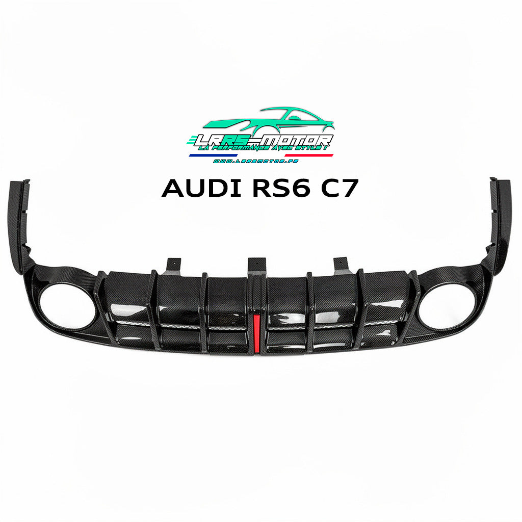 Diffuseur arrière AE Style en véritable fibre de carbone pour Audi RS6 C7 (2013-2018)