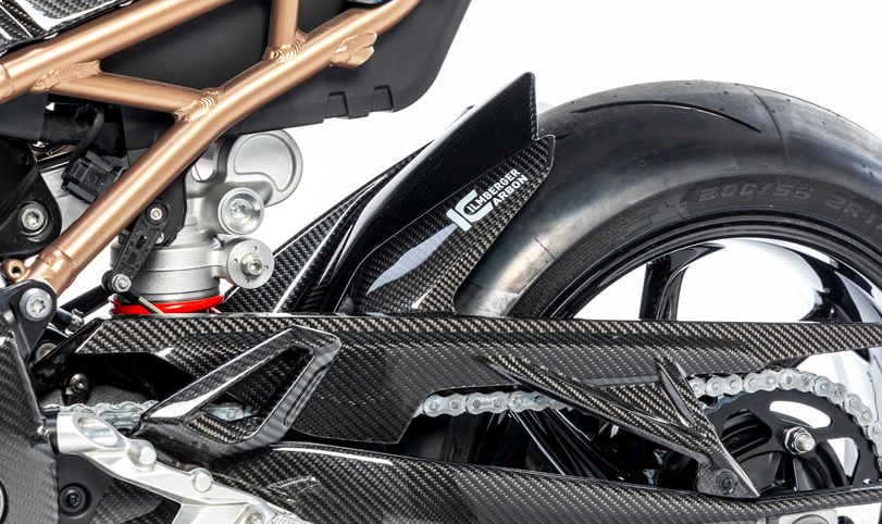 Garde-boue arrière en carbone avec protection de chaîne intégrée pour BMW M 1000 RR