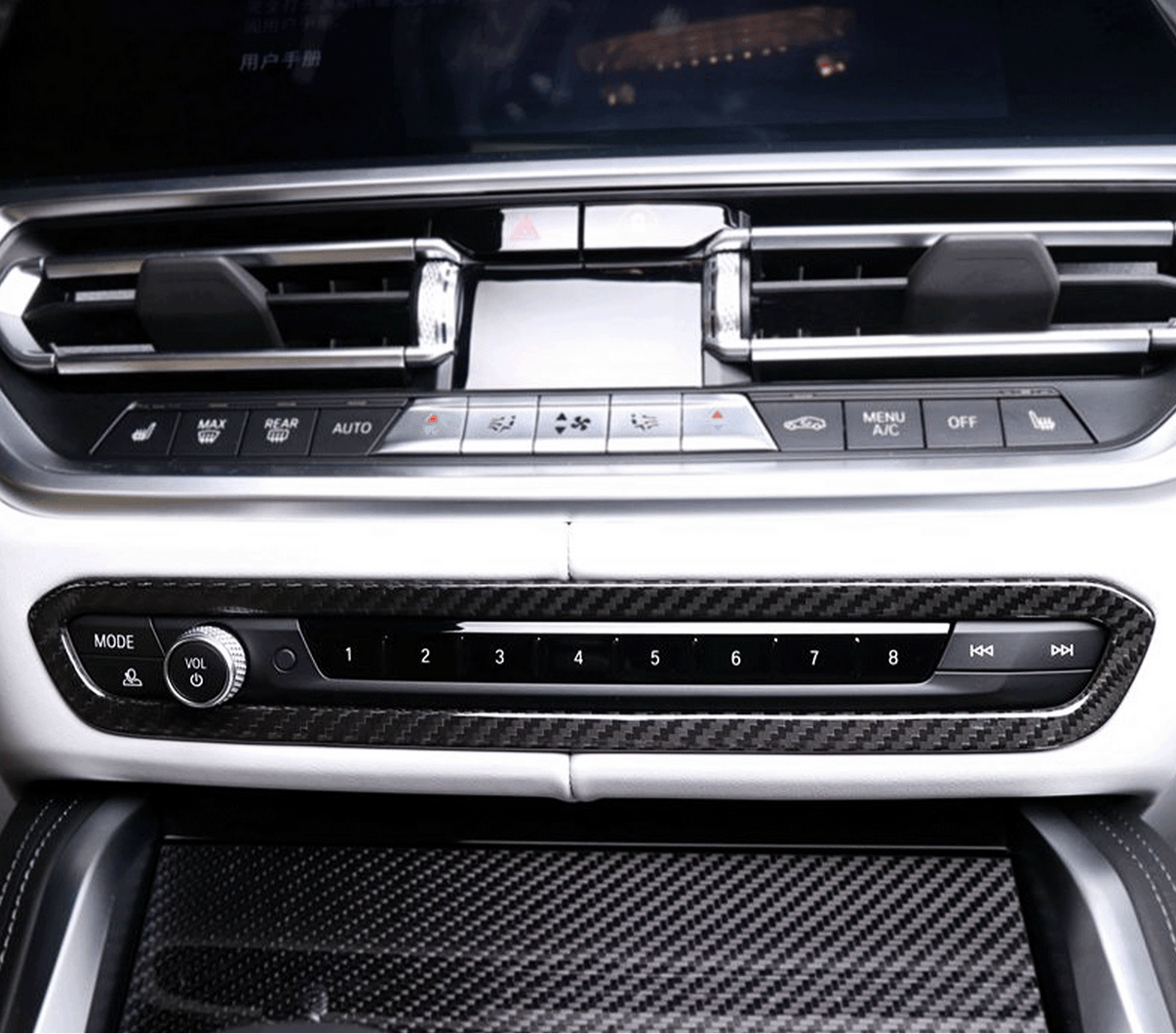 Insert de tableau de bord en fibre de carbone pour BMW G80 / G81 / G82 / G83 – Carbone sec haut de gamme