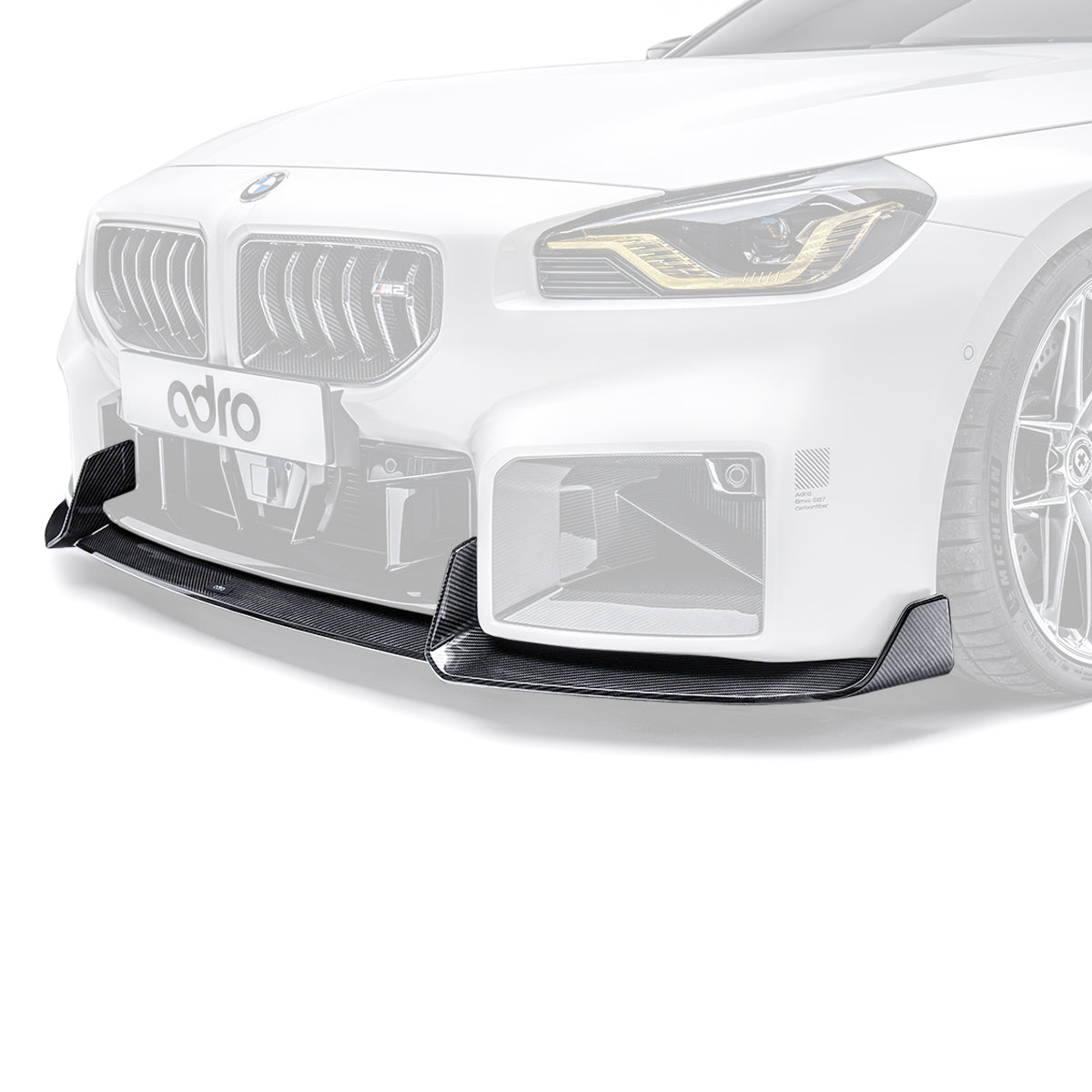 Lame avant en fibre de carbone préimprégnée ADRO pour BMW G87 M2