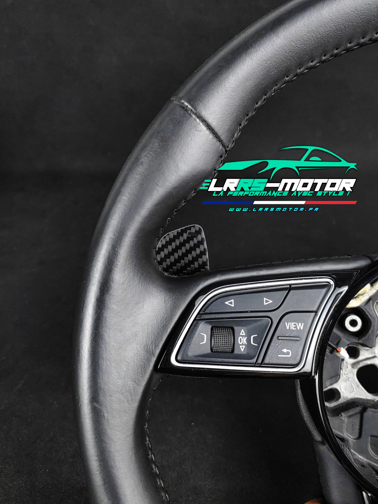 Pack Double fibre de carbone magnétique & adaptée à votre volant
