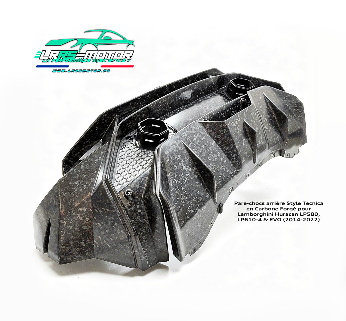Pare-chocs arrière Style Tecnica en Carbone Forgé pour Lamborghini Huracan LP580, LP610-4 & EVO (2014-2022)