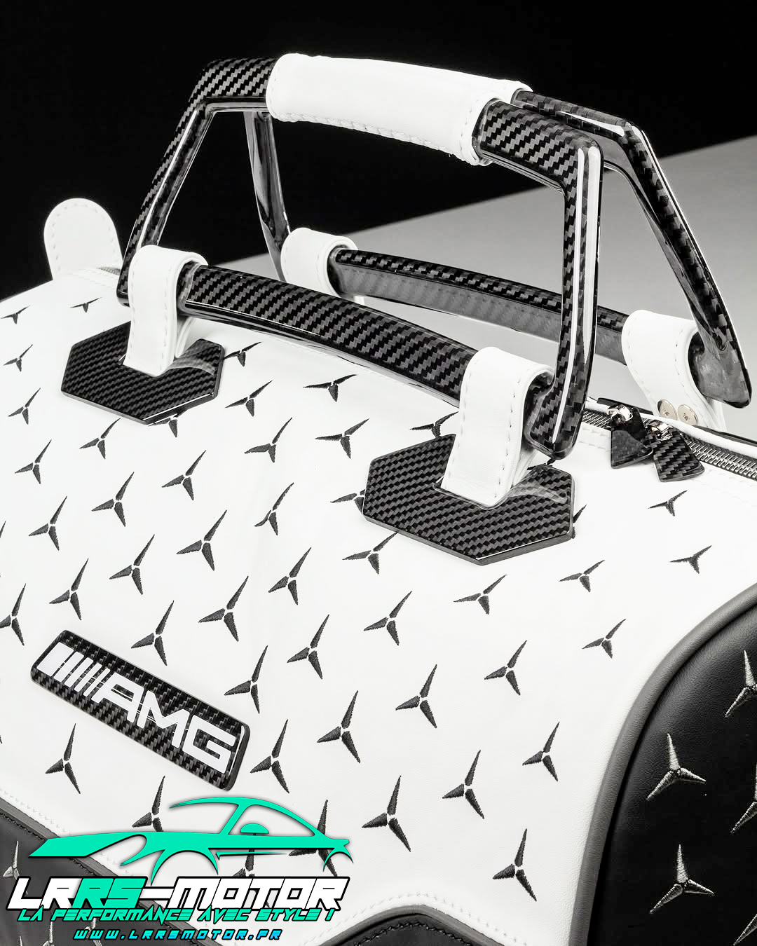 Sac de voyage Mercedes-AMG Personnalisable – Cuir & Carbone Premium – Édition Luxe