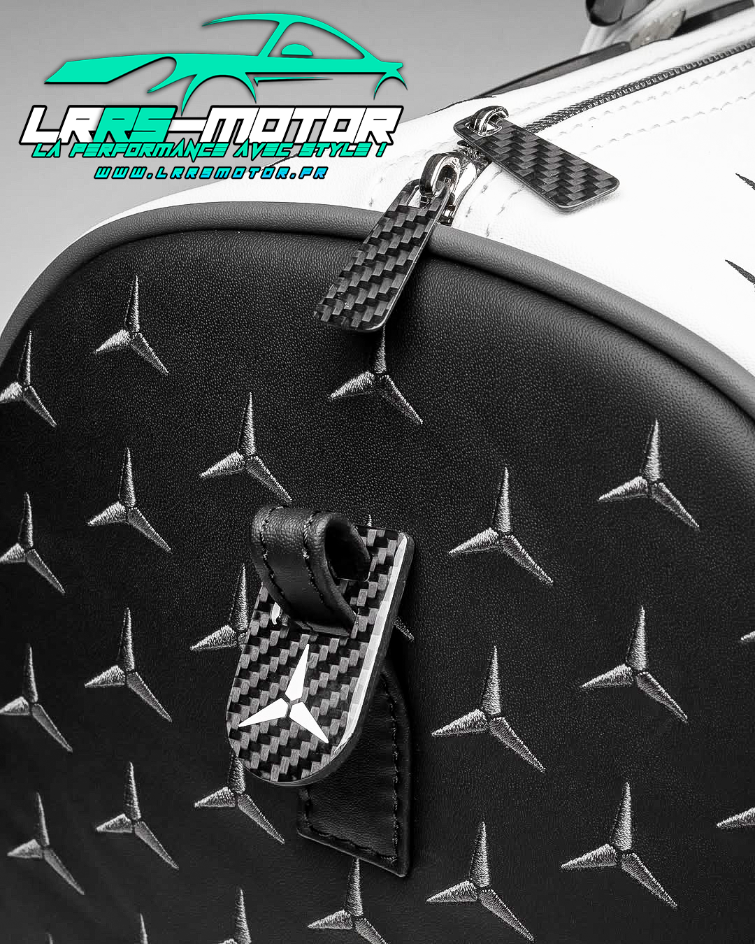 Sac de voyage Mercedes-AMG Personnalisable – Cuir & Carbone Premium – Édition Luxe