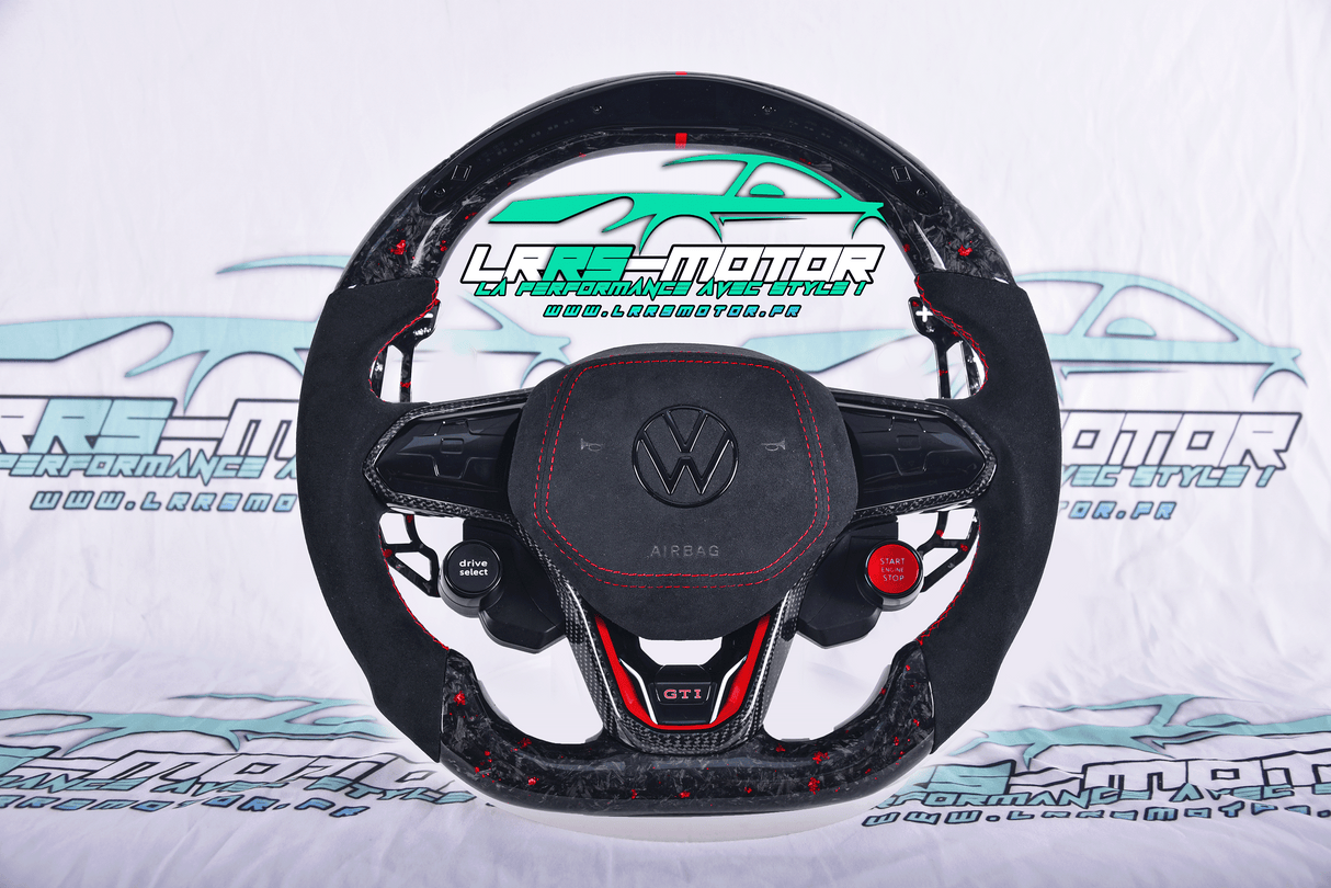 Volant pour GOLF 8, Polo 6, Arteon Carbone carbone fibre & forgé GTI, GTD, GTE, R Personnalisable