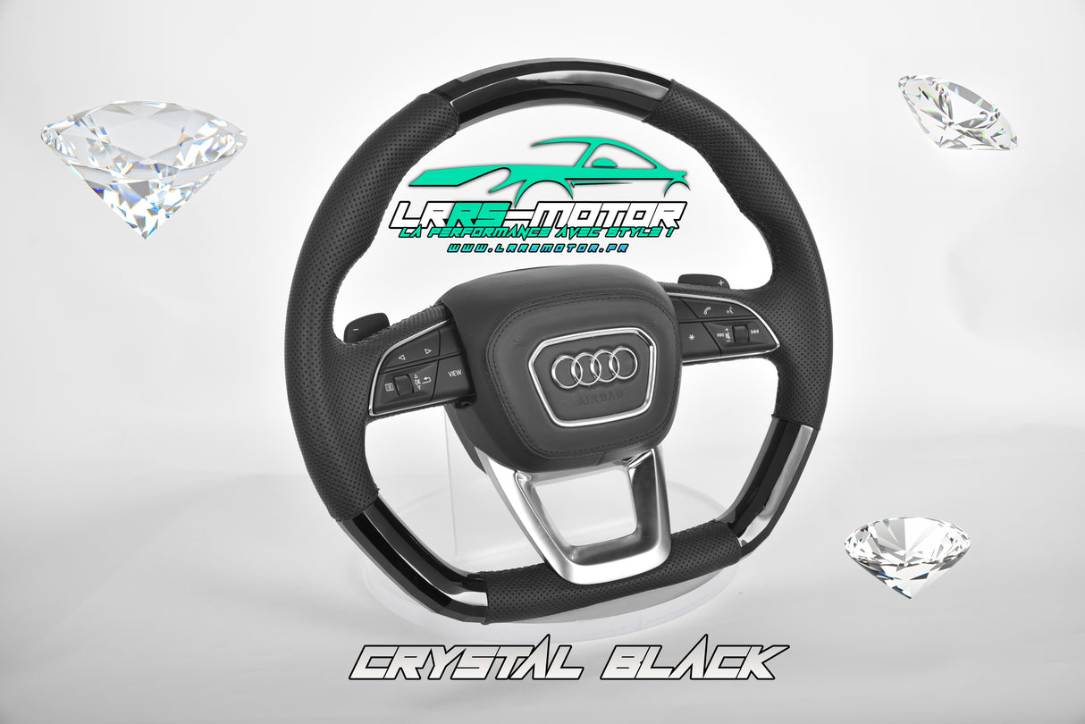 Audi Crystal Black-Lenkradversion