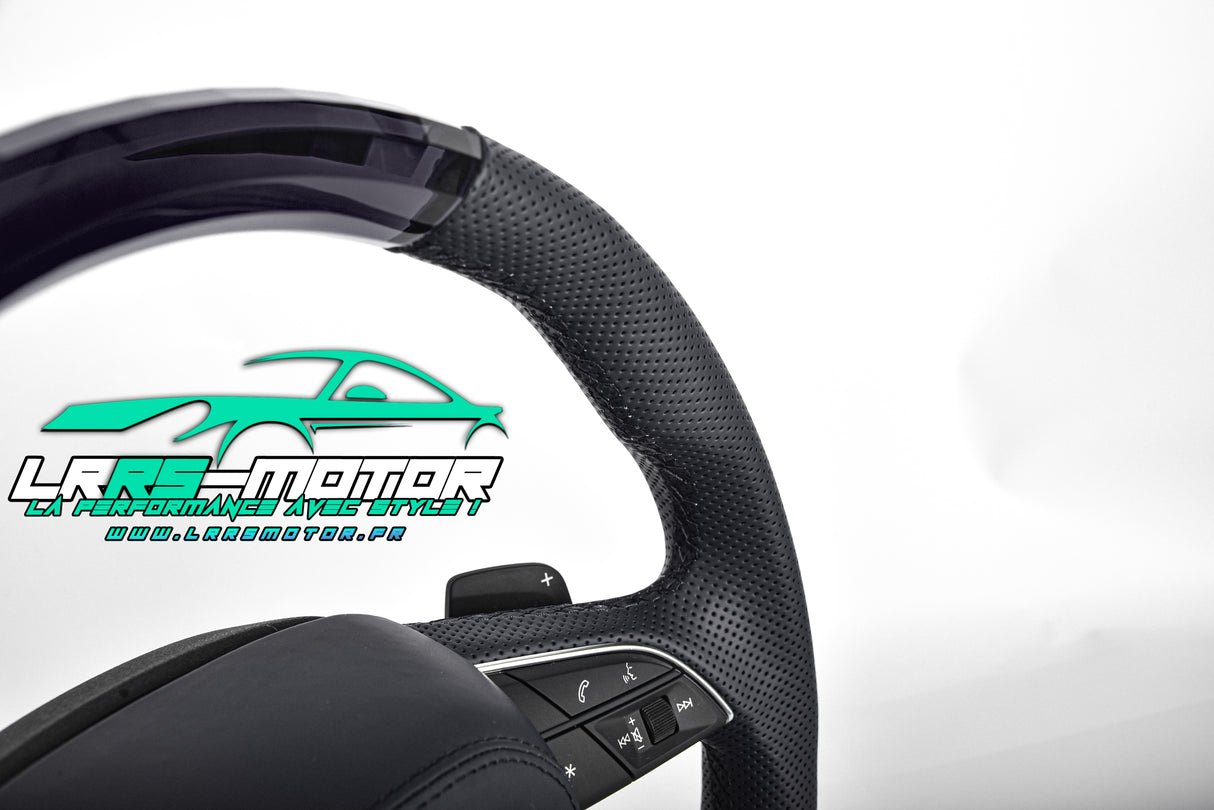 Audi Crystal Black-Lenkradversion