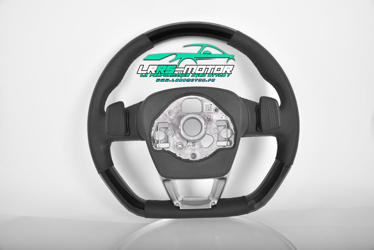 Audi Crystal Black-Lenkradversion