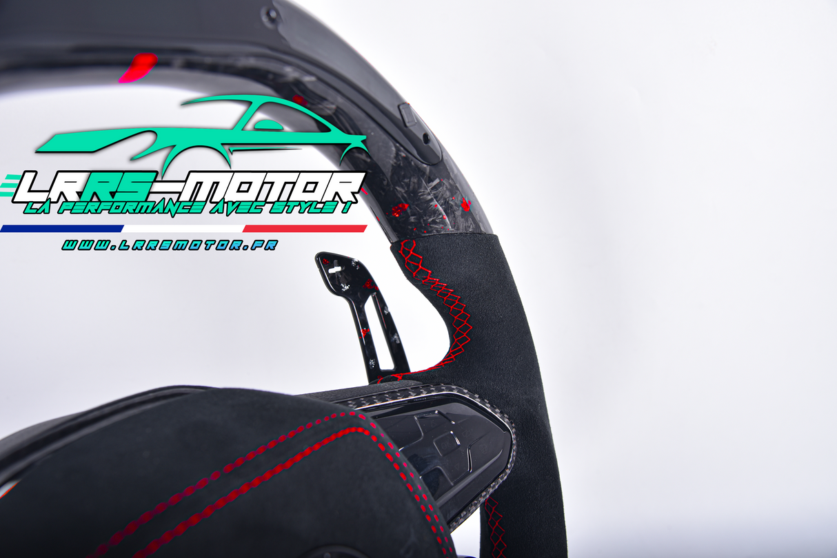 Volant pour GOLF 8, Polo 6, Arteon Carbone carbone fibre & forgé GTI, GTD, GTE, R Personnalisable