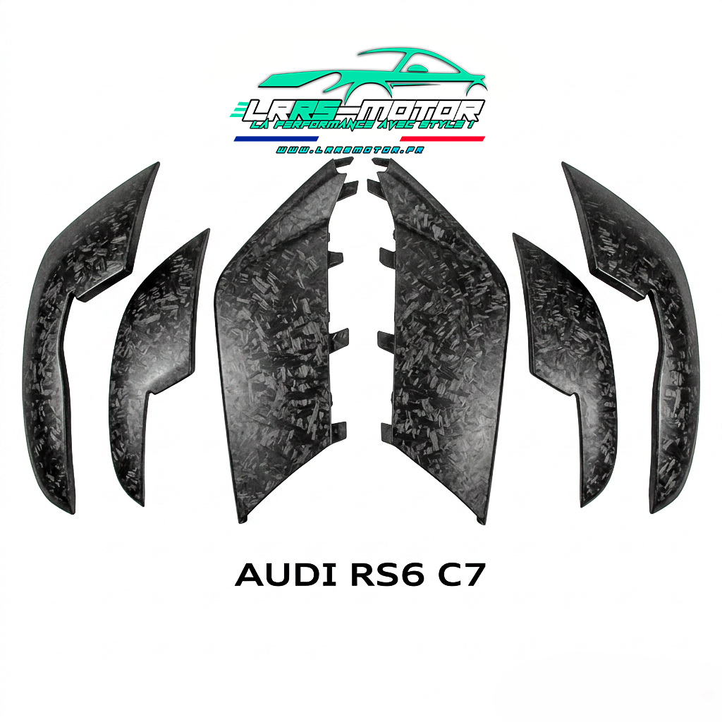 Canards en véritable fibre de carbone pour Audi RS6 C7 (2013-2016) | Ailerons avant sport