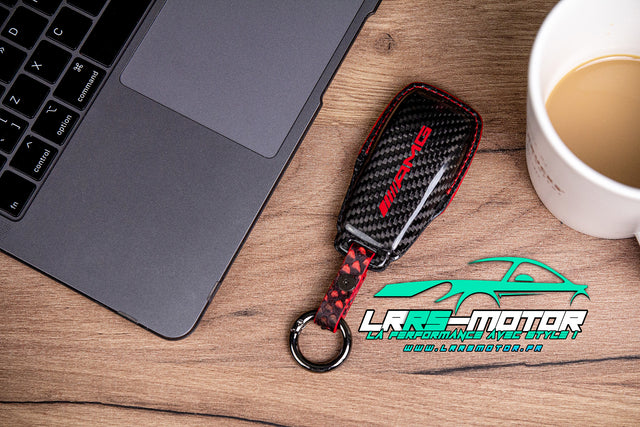 Couverture de clé premium Mercedes-Benz Carbone & cuir Premium