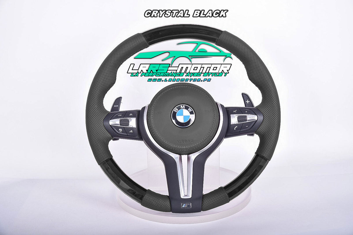 Volant en carbone personnalisable pour BMW Série F et G (2012-2022). Compatible Série 1, 2, 3, 4, 5, 6, X Séries et modèles M Performance (M2, M3, M4, M5, M6)Volant BMW F20, M2, M3, M4 carbone personnalisable