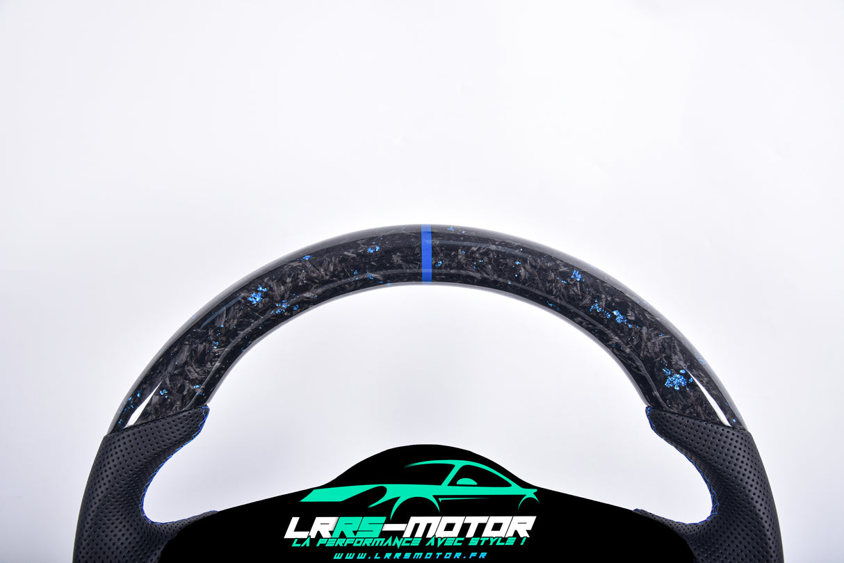 Jante de volant sport en carbone forgé bleu – Volkswagen Golf, Scirocco, Tiguan, Beetle