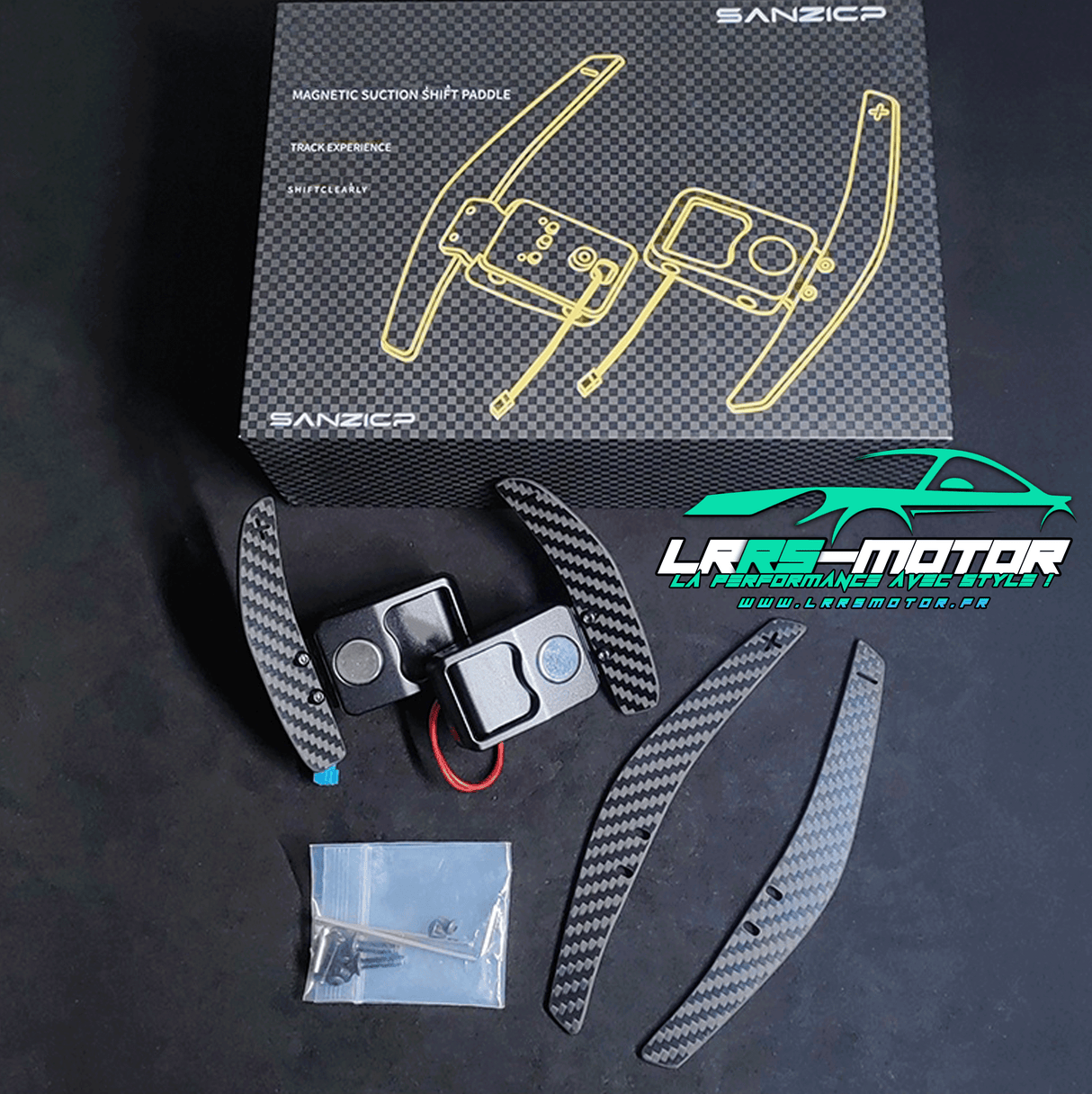 Palettes de changement de vitesse en fibre de carbone avec retour magnétique – LRRS Motor