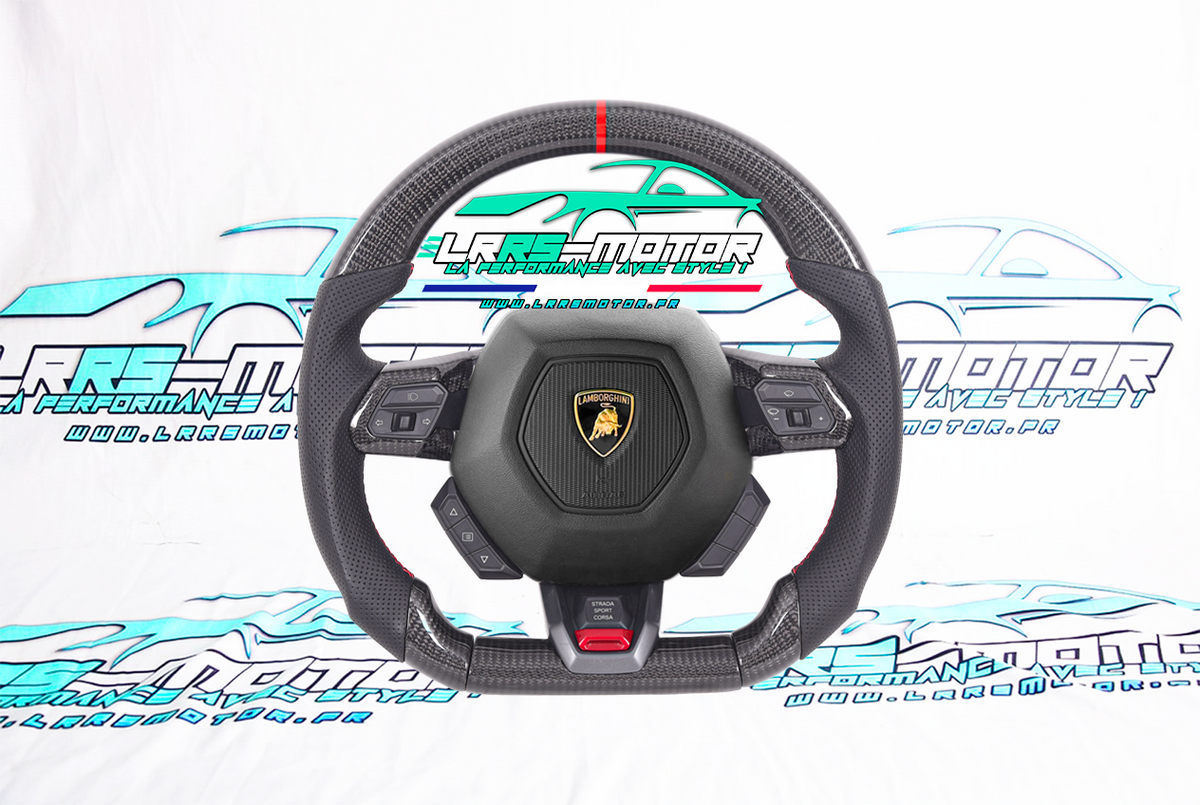 Volant Lamborghini Huracán personnalisé | Carbone & Alcantara
