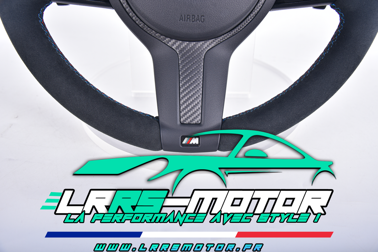 Volant en carbone personnalisable pour BMW Série F et G (2012-2022). Compatible Série 1, 2, 3, 4, 5, 6, X Séries et modèles M Performance (M2, M3, M4, M5, M6)Volant BMW F20, M2, M3, M4 carbone personnalisable