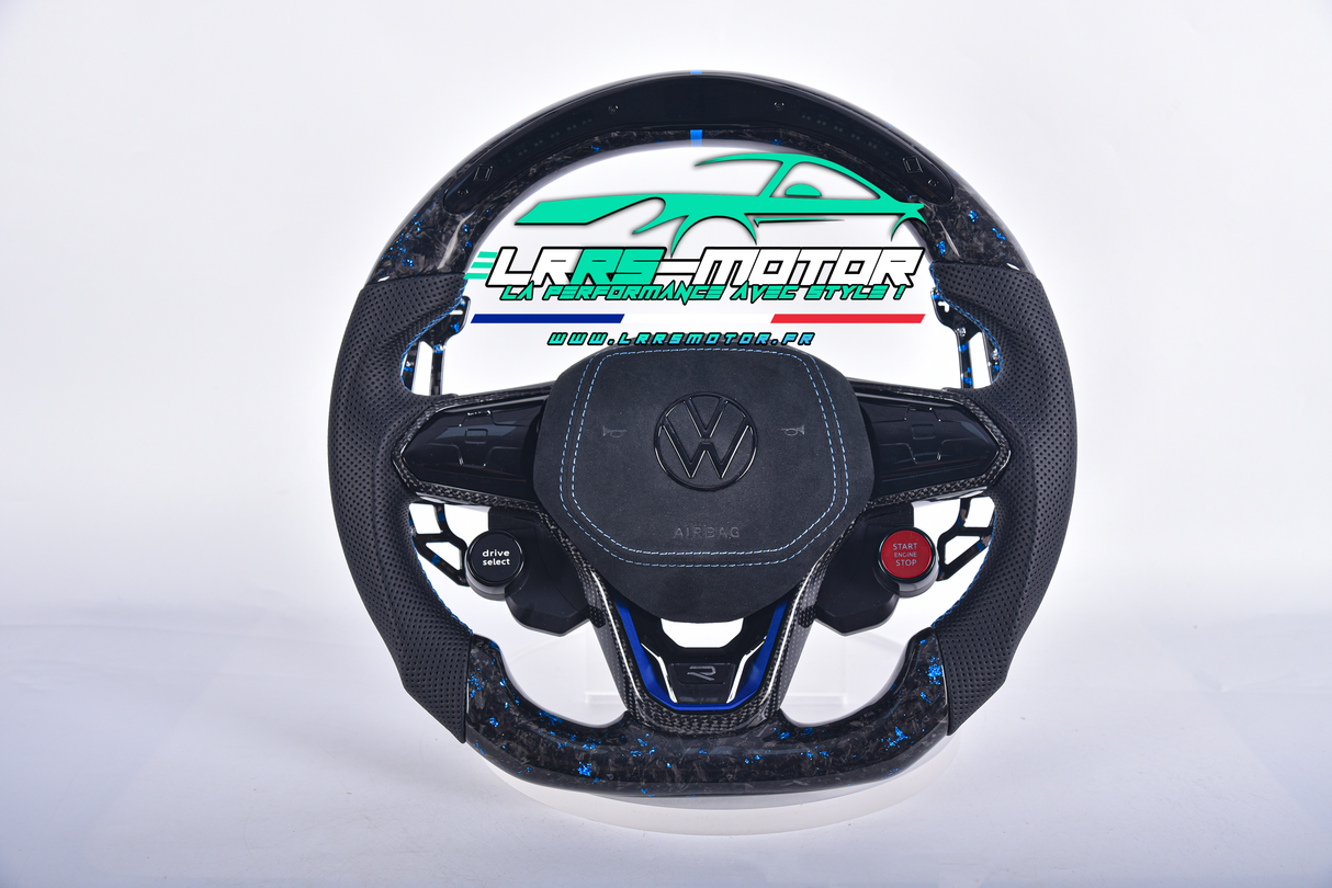 volant pour Volkswagen Golf 8, Polo 6, Beetle, Arteon GTE et R avec notre configurateur en ligne. Découvrez un visuel en direct de votre volant personnalisé pour un style unique et une finition parfaite.