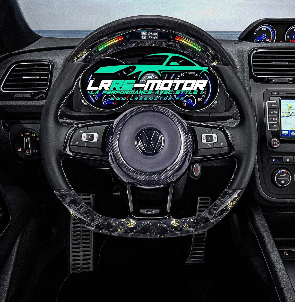 Carbon Steering Wheel GOLF 7, Scirocco 2 polo 6 GTI, GTD, R Customizable