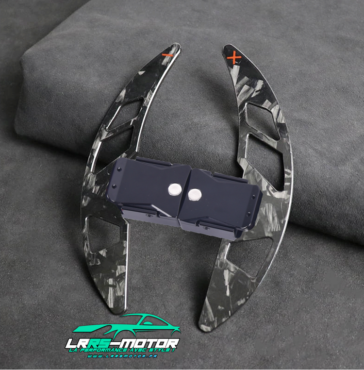 Customizable aluminum gear shift paddles, forged carbon fiber – Volkswagen, Mercedes, BMW, Audi