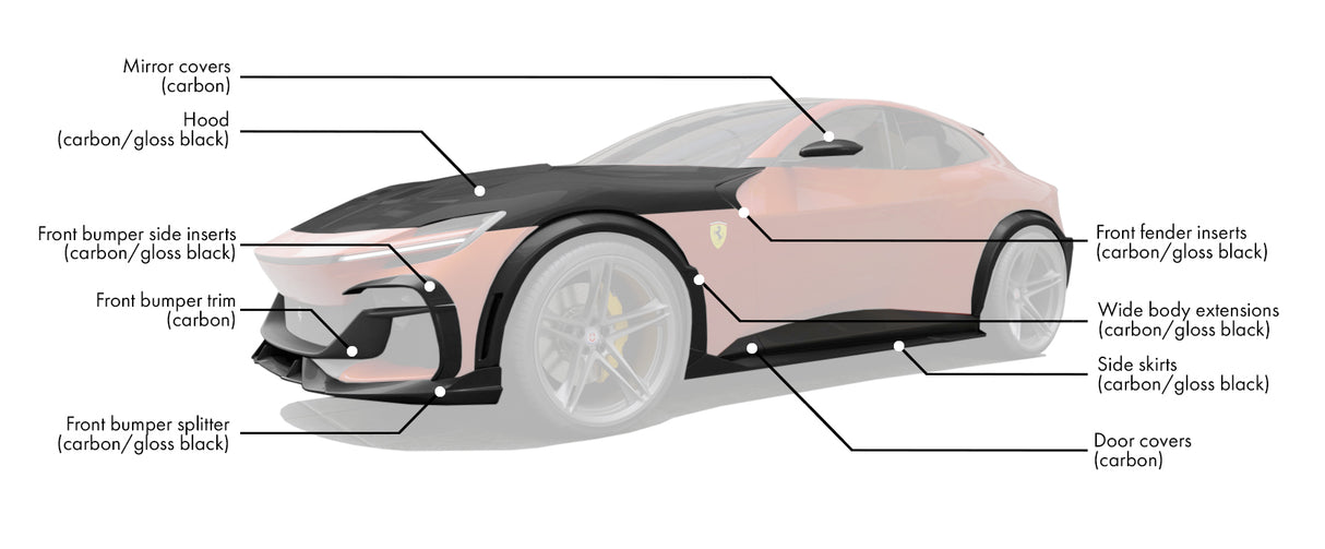 BODY KIT FOR FERRARI PUROSANGUE