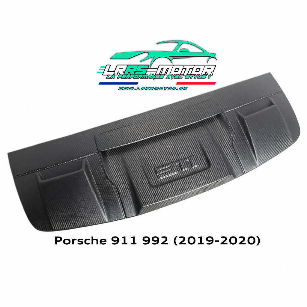Cache moteur arrière en fibre de carbone LRRSMOTOR Style pour Porsche 911 992 (2019-2020)