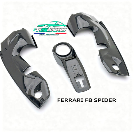 Cache moteur en fibre de carbone CNC pour Ferrari F8 Spider – Engine Bay Covers Premium