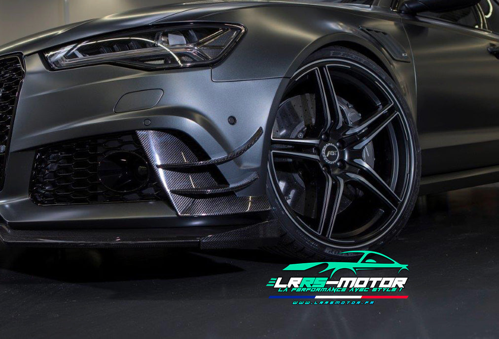 Canards en véritable fibre de carbone pour Audi RS6 C7 (2013-2016) | Ailerons avant sport