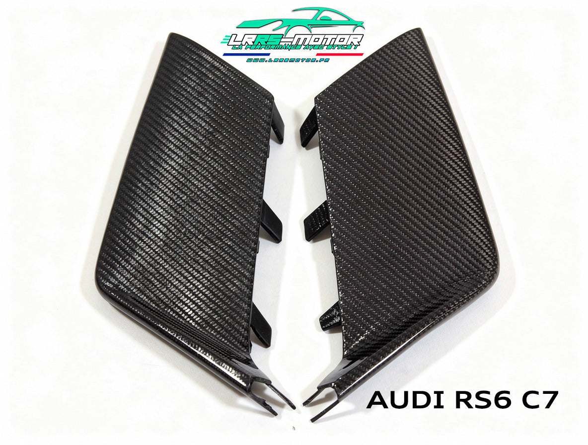 Canards en véritable fibre de carbone pour Audi RS6 C7 (2013-2016) | Ailerons avant sport