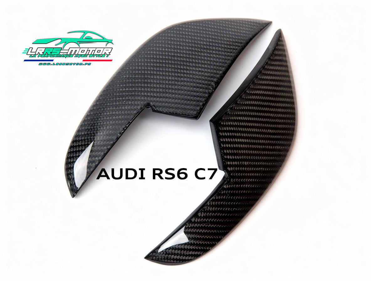 Canards en véritable fibre de carbone pour Audi RS6 C7 (2013-2016) | Ailerons avant sport