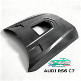 Capot Audi RS6 C7 sur mesure – Fibre de carbone / Carbone forgé