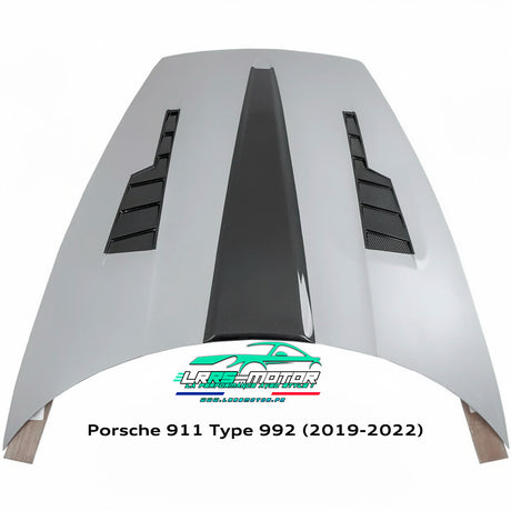 Capot en véritable fibre de carbone Dry Carbon pour Porsche 911 Type 992 (2019-2022)
