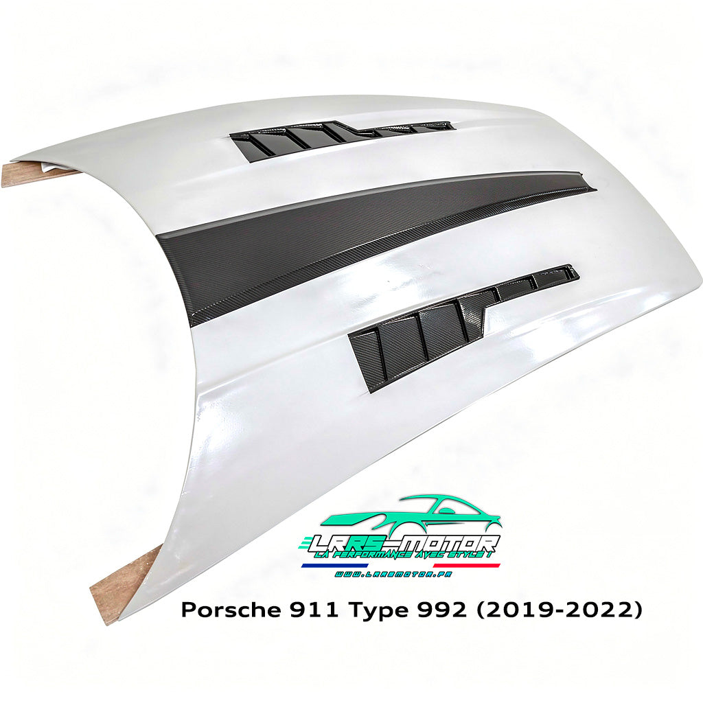 Capot en véritable fibre de carbone Dry Carbon pour Porsche 911 Type 992 (2019-2022)
