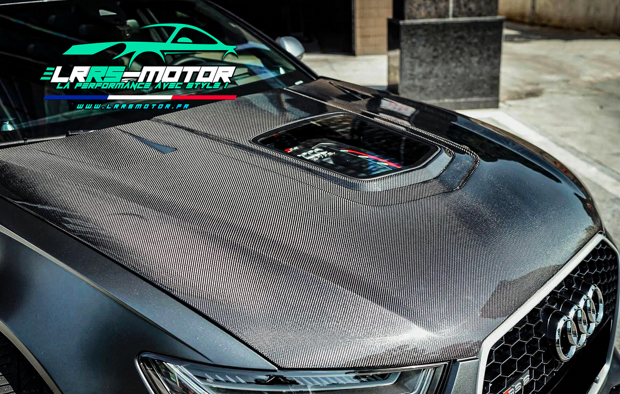 Capot Audi RS6 C7 sur mesure – Fibre de carbone / Carbone forgé