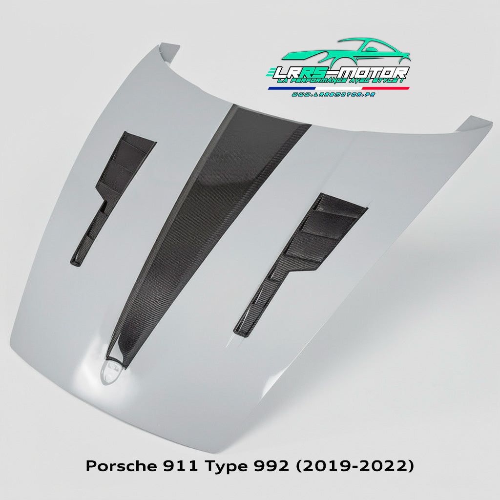 Capot en véritable fibre de carbone Dry Carbon pour Porsche 911 Type 992 (2019-2022)