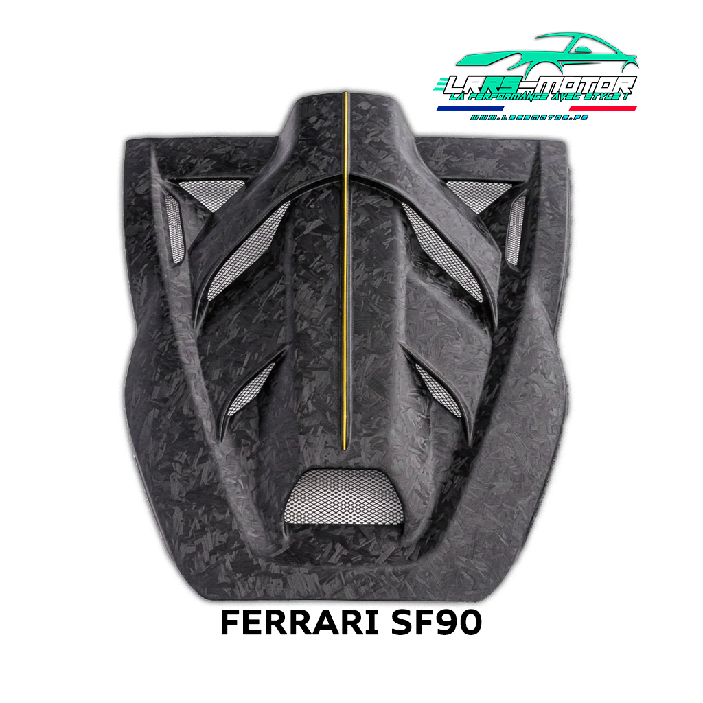 Couverture de moteur en fibre de carbone forgé pour Ferrari SF90 2020-2021