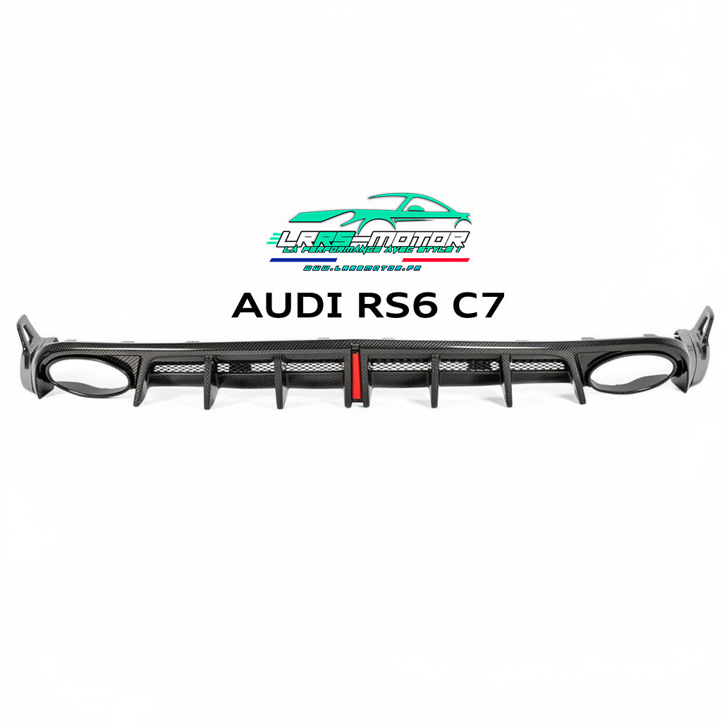 Diffuseur arrière AE Style en véritable fibre de carbone pour Audi RS6 C7 (2013-2018)