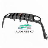 Diffuseur arrière AE Style en véritable fibre de carbone pour Audi RS6 C7 (2013-2018)