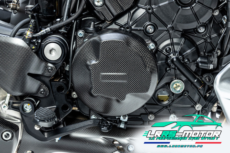 Couvercle de protection d’embrayage carbone mat Ducati Diavel V4 / Multistrada V4